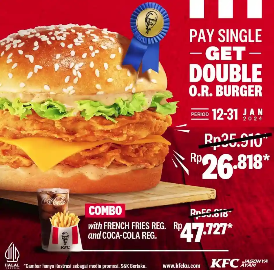 Promo Pay Single Get Double OR Chicken